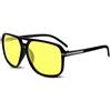 LumiSyne Moda Occhiali Da Sole Polarizzati Uomo Visione Notturna Occhiali da Guida Ultra Leggero Montatura Quadrata Doppio Ponte UV 400 All'Aperto Viaggio Sport Regalo Giallo