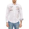 Subliminal Mode - Camicia Uomo Ricamato Moderno e Alla Moda Collo Kent Manica Lunga A Righe Vestibilità Aderente BX508, rosso, M