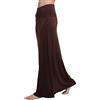 Urban GoCo Donna Gonna Aderente Elasticizzata a Vita Alta Bodycon Yoga Gonna Maxi Lunga a Campana (S, Marrone)