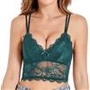 SHEKINI Reggiseno da Donna in Pizzo Floreale con Spalline Incrociate Reggiseno a Canotta Senza Ferretto Bralette Elegante Imbottito Rimovibile