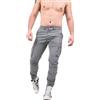 Instinct Pantaloni Uomo Cargo Estivi con Tasche Laterali Lacci in Vita Pants Multitasche Zip alla Caviglia Stile Militare Casual:Pantalone Tasconato Slim Fit in Cotone Primavera Estate 52 Grigio K-573