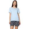 Merry Style Pigiama Corto Donna MS10-177 (Stelle Blu Navy/Blu, L)