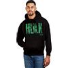 Marvel FBMHS304- (XX-Large) Felpa con Cappuccio da Uomo Hulk Text, Nero (Black Blk), XXL Men's