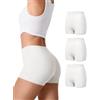 SHARICCA Boxer Donna Senza Cuciture Vita Alta Pantaloncini Donna in Viscosa Culotte Shorts Intimo Fitness Sport Hot Pant (3 Pacco-01, S-1)