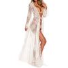 L-Peach Donna Pizzo Floreale Kimono Abito da Spiaggia Parei Copricostume Copribikini Cover ups