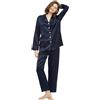 LilySilk - Pigiama Elegante a Maniche Lunghe in Seta, 16 Momme per Donna (Grande, Porpora)