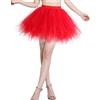 Berylove Gonna Balletti Danza Tutu Annata di 50 Cocktail Swing Sottogonna Tulle BLP6008 Red S