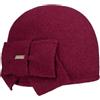 Seeberger Litika Cappello Lana Cotta Donna - Beanie da follato Invernale Inverno Autunno/Inverno - Taglia Unica Raspberry