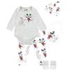 Disney Set Body 5 Pezzi Mickey Mouse e Donald Duck con Cappellino e Bavaglino Bimbi Tutina per Neonati 12-18 mesi Multicolore