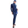 Musuly Burkini Blu Scuro - Combinazione Costume da Bagno con Velo (46)