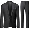 Allthemen Abiti da Uomo 2 Pezzi Abito da Sposa Regular Fit Abito da Lavoro con Un Bottone Blu Lago M