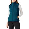 Outdoor Ventures Gilet softshell da donna, senza maniche, leggero, antivento, caldo, in pile, con colletto alto, sportivo, con 4 tasche, per escursioni, campeggio, Nebbia Blu, XL