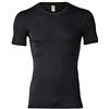 Engel-Natur, T-Shirt/Canottiera da Uomo Merino, 70% Lana (Organica), 30% Seta (46-48 EU, Nero)