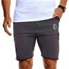 Leif Nelson Pantaloncini Uomo Pantaloni Sportivi Corti per Allenamento e Fitness LN-8329N Negro-Verde Medium