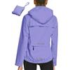 baleaf, Giacca impermeabile da donna da ciclismo, leggera, antipioggia, ripiegabile, giacca da corsa da esterno riflettente, antivento, da trekking, 7-Azzurro, L