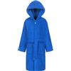 Morgenstern Accappatoio Bambine e Ragazze con Cappuccio Vestaglia Cotone Blu/media Taglia 122-128 cm, 7-8 anni
