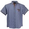 Lavecchia Camicia a maniche corte da uomo, 1129, blu/bianco/marrone, taglia extra grande, mis. 3-7 XL Blau/Weiß XXXXX-Large