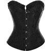 MISS MOLY Corsetto Sexy Donna Overbust Gothic Sexy Cincher Dimagramento Bustier Waist Trainer Corsetti Bustino Shaper Perdita di Peso con G-String Plus Dimensioni