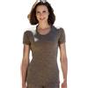 Engel, Maglia da Donna a Manica Corta, Lana Seta, 4 Colori, Taglia 42/44 Noce