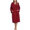 Ladeheid Accappatoio Donna in Spugna di Cotone LA40-193 (Rosso Vinaccia-27 (Grammatura 400), M)