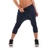 malito more than fashion Malito Breve Pantaloni Boyfriend con Bottone 8015 Donna Taglia Unica (Grigio Scuro)