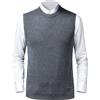 Btmpmcs Gilet da Uomo Inverno Girocollo Senza Maniche Gilet Maglia Pullover Misto Lana Comfort Maglione Casual Classico Commerciale Maglieria Canotte Cardigan Panciotto