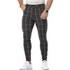 Onsoyours Pantaloni Chino Skinny da Uomo Slim Fit Casual Elegante Skinny Fit Chino Pants Elasticizzati Tasche Motivo A Quadri Pantaloni Tapered-Stretch Twill Pantaloni Classica Uomo A14 M