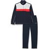 Champion Legacy Sweatsuits Powerblend Terry Color Block, Tuta Sportiva Uomo, Blu Marino, S