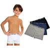 Enrico Coveri Boxer Ragazzo Offerta 6 e 12 Pezzi Boxer Ragazzo in Cotone, Boxer Bambino Teen (6 Pezzi Ass 2 Blu Notte 2 Jeans 2 Grigio EB4000, 7 Anni)