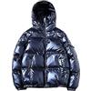 MCSZG Nuovo 2019 Piumino da Donna Invernale Argento Lucido/Nero/Oro/Blu Plus Size con Cappuccio Parka Outwear Piumini Imbottiti Donna 4XL 5XL