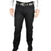 Mastino - Pantalone da Uomo in Fustagno Felpato a Vita Alta Regular Fit Blu (46, Nero)