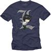 MAKAYA T-Shirt Uomo Nerd - Death by Ryuk Magliette Manga Anime Manica Corta Note Blu S