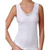 MABRAT 1 o 3 Canotte Donna MMDB99 Spalla Larga in Lana e Cotone con Intarsi in Macrame'