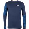 SALEWA Cristallo Warm Amr M L/S Tee. Maglietta a Maniche Lunghe, Blazer Blu Navy, XL Uomo