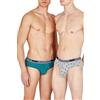 Emporio Armani 3-Pack Brief Core Logoband, Slip Uomo, Marina/Pr.monum/Medit, S