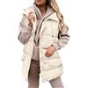 Kobilee Giubbino Smanicato Donna Leggero Cotone con Cappuccio Piumino Smanicato Trapuntato Senza Maniche Lavoro Imbottita Giacca Gilet Caldo Lungo Elegante Invernale Gilet Giubbotto Smanicato