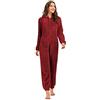 YAOMEI Adulto Unisex Kigurumi Pigiama Onesie, Donna Uomo Anime Cosplay Halloween Natale Party Costume Attrezzatura Sleepwear (Orso -Rosso, 3XL)
