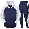 Kobilee Tuta Zip Uomo Tracksuit Traspirante Lunghe Tuta Felpata in Felpa con Cappuccio e Pantalone Set Jogging Invernale Tute da Ginnastica Fitness Cotone Leggera Tuta Sportiva Tuta Completa