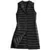 Clementie Gilet da Donna, Lungo Cappotto Piumino Senza Maniche Giacca Donna Elegante Cerimonia Tinta Unita Giacca Blouson Casuale Gilet Giacca con Tasche (S,Nero)