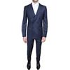 Mat Sartoriale Abito Cerimonia Uomo Sartoriale Completo Blu Scuro Doppiopetto Slim Fit (54)