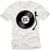 MAKAYA Maglietta con Stampa - Regalo Uomo Musiali Rock Electro Dj Bianco L