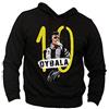 Generico Felpa Paulo 10 Joya Calciatore Bianconero - Hoodie Calcio con Cappuccio Mask (Nero, S)