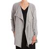 DALLE PIANE CASHMERE - Cardigan Asimmetrico in Misto Cashmere - Donna, Colore: Grigio, Taglia Unica