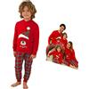 Enrico Coveri Set Pigiama di Natale Famiglia, Pigiama Invernale in Caldo Cotone, Fantastica Idea per Il Tuo Regalo di Natale, Uomo Donna Bambino Bambina (4070 Pigiama Bambino, 3-4 Anni)