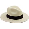 Tumia LAC Tumia - Cappello Panama in Stile Fedora Originale - Arrotolabile - Tessuto a Mano. 60cm.