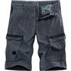 MJGkhiy Pantaloncini Uomo Cargo Offerta Oversize Pantaloni Lavoro Casual Corti Larghi Pantaloncini Tattici Hiking Pantaloni Corti Lavoro Pantaloncino con Elastico Bermuda Uomo Cargo Taglie Comode