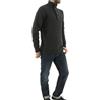 Barbour Maglione Uomo in Lana d'agnello Patch Mezza Zip - Carbone, Carbone, XL