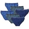 NOTTINGHAM Slip Uomo 6 Pezzi Cotone bielastico, Elastico Esterno Underwear Intimo (14941 AS-119 Blu TF + Nero TF + Blu, 6/XL)