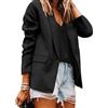 OADOBKICE Blazer Nero Donna Blazer Donna Taglie Forti Vestito Donna Blazer Fitness Cardigan Regolare Blazer Slim Blazer Esterno Blazer Originale Blazer Primaverile Bottoni Pulsante Singolo Nero S