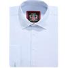 JANEO BRITISH APPAREL Nos Tibi Serviat U Camicie semplici da uomo,Manica lunga,Doppio polsino alla francese con gemelli inclusi,Vestibilità regolare,Camicia da lavoro da matrimonio. Sky Blue, 21 inches